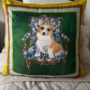 Anthropologie Raphael Balme Corgi Pillow